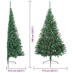 Umělý osvětlený vánoční stromeček Zelená 180 cm PVC - obrázek 15