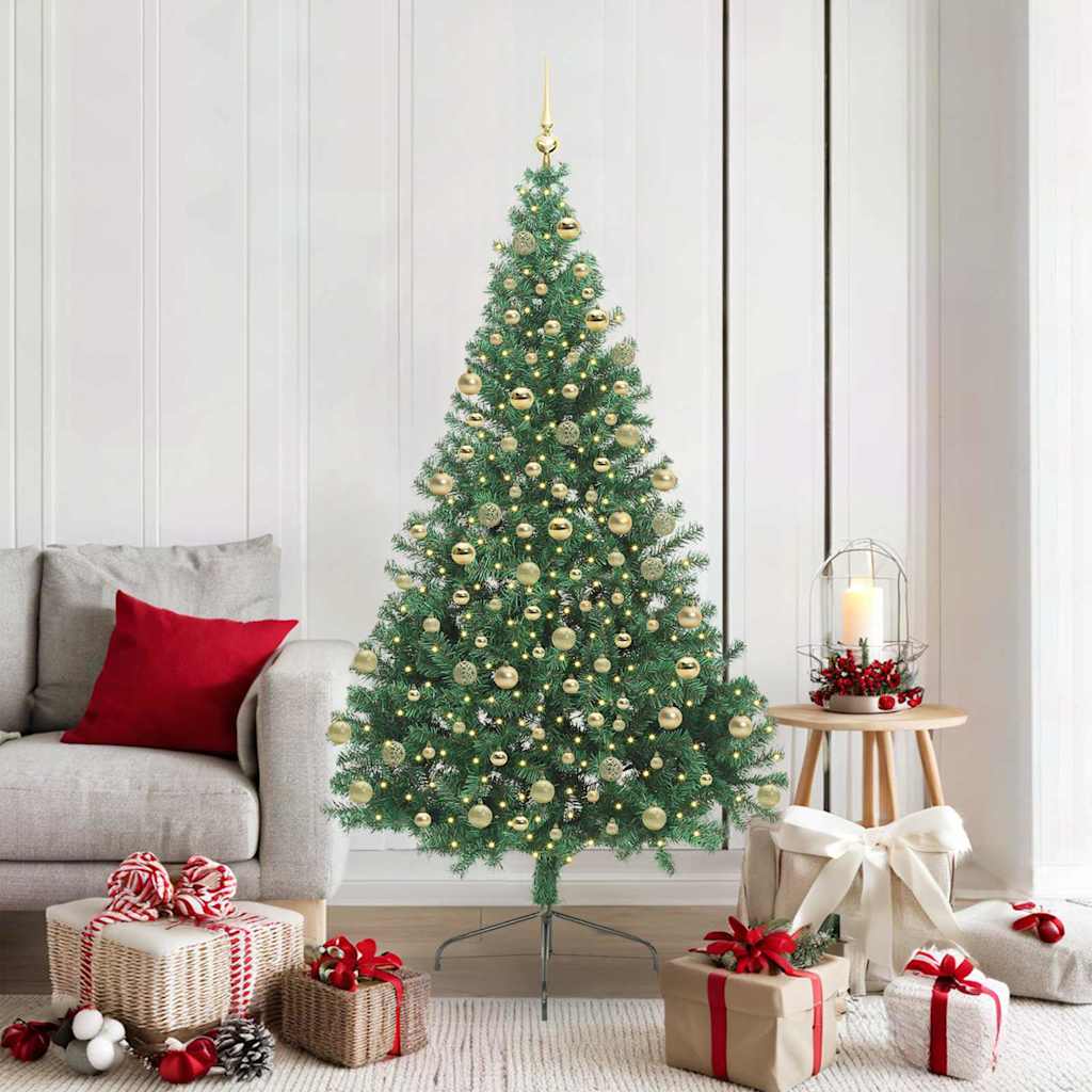 Sapin de Noël artificiel pré-éclairé Vert 180 cm PVC
