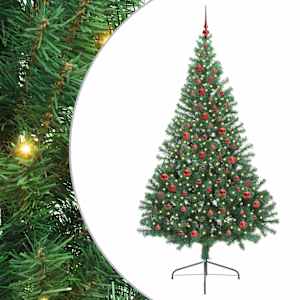 Umělý osvětlený vánoční stromeček Zelená 210 cm PVC - obrázek 2
