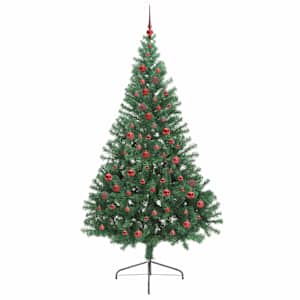Umělý osvětlený vánoční stromeček Zelená 210 cm PVC - obrázek 4