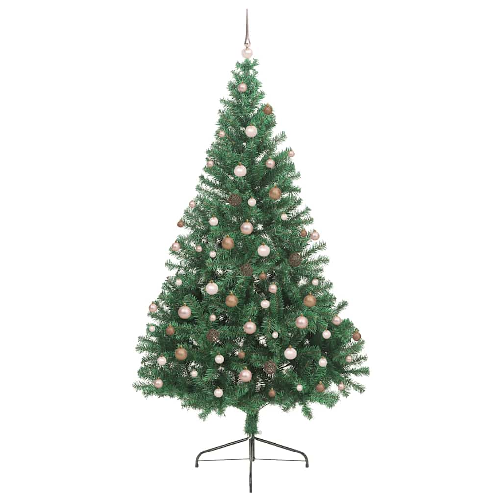 Kunstig Forbelyst Juletræ med 300 LED'er Grøn 240 cm PVC 4 8721288999955 wbg fr en hd 3