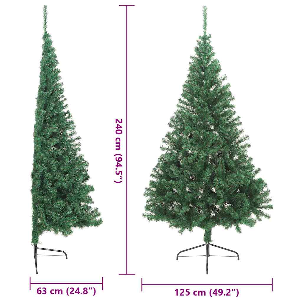 Umělý osvětlený vánoční stromeček Zelená 240 cm PVC - obrázek 19