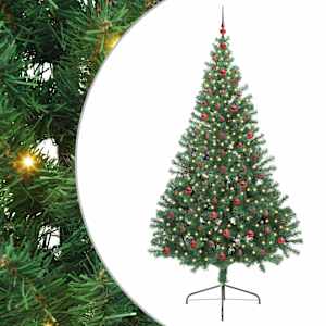Umělý osvětlený vánoční stromeček Zelená 240 cm PVC - obrázek 2