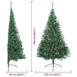 Umělý osvětlený vánoční stromeček Zelená 240 cm PVC - obrázek 15