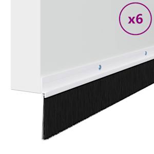 Šroubovací těsnění dveřního kartáče 6 pcs Bílá 100 cm - obrázek 3