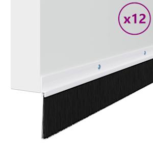 Šroubovací těsnění dveřního kartáče 12 pcs Bílá 100 cm - obrázek 3