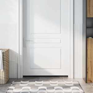 Skrbniki za vrata z vijaki 2 pcs Bela 100 cm