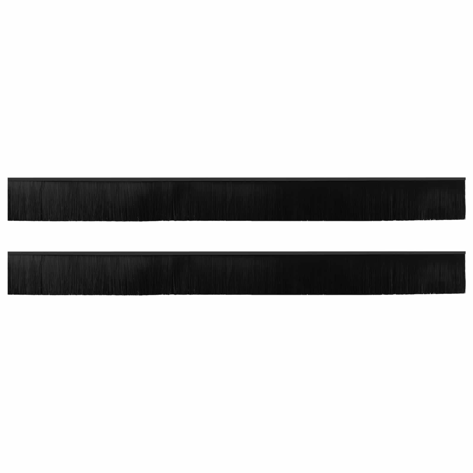 VidaXL Zelfklevende Deurborstels 2 Pcs Zwart 100 Cm Aluminiumlegering