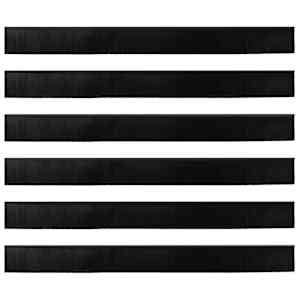 Samolepicí štěrbiny na dveře 6 pcs Černá 100 cm - obrázek 2