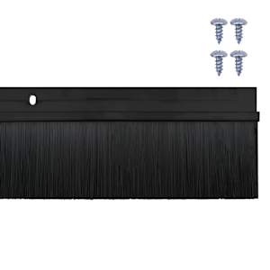 Šroubovací těsnění dveřního kartáče 12 pcs Černá 100 cm - obrázek 6