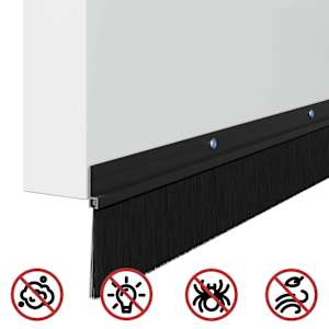 Šroubovací těsnění dveřního kartáče 12 pcs Černá 100 cm - obrázek 9