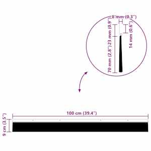 Šroubovací těsnění dveřního kartáče 12 pcs Černá 100 cm - obrázek 11