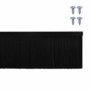 Šroubovací těsnění dveřního kartáče 2 pcs Černá 100 cm - obrázek 8