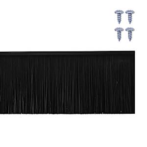 Šroubovací těsnění dveřního kartáče 12 pcs Černá 100 cm - obrázek 7