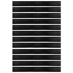 Šroubovací těsnění dveřního kartáče 12 pcs Černá 100 cm - obrázek 5