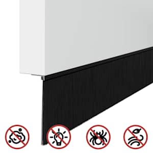 Šroubovací těsnění dveřního kartáče 12 pcs Černá 100 cm - obrázek 10