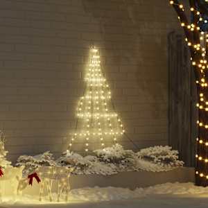 LED vánoční stromeček se zemními hroty Teplá bílá 182 cm kov - obrázek 1