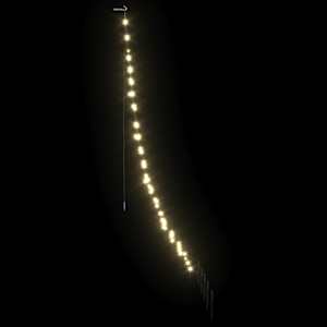 LED vánoční stromeček se zemními hroty Teplá bílá 182 cm kov - obrázek 5