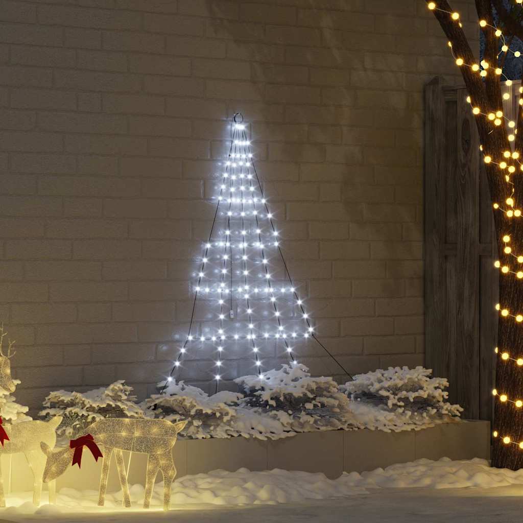Arbre de Noël LED avec 112 LED Blanc froid 182 cm Métal