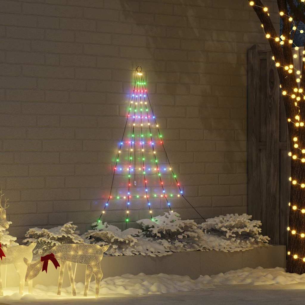 vidaXL Brad de Crăciun LED cu 112 LED Multicolour 182 cm Metal