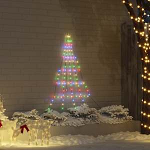 LED vánoční stromeček se zemními hroty Vícebarevný 182 cm kov - obrázek 1