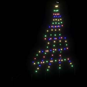 LED vánoční stromeček se zemními hroty Vícebarevný 182 cm kov - obrázek 6