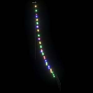 LED vánoční stromeček se zemními hroty Vícebarevný 182 cm kov - obrázek 5