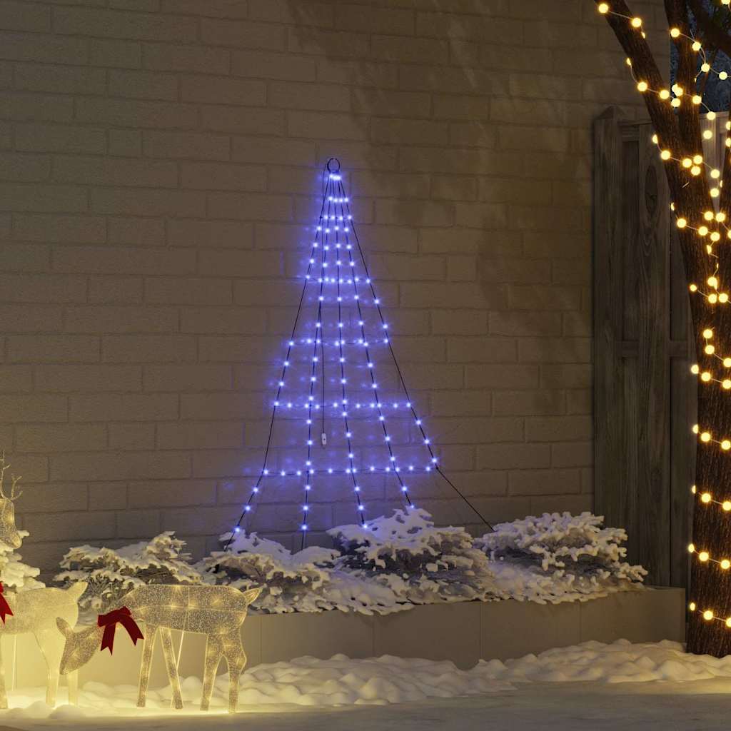 Arbre de Noël LED avec 112 LED Bleu 182 cm Métal