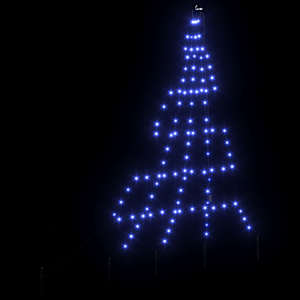 LED vánoční stromeček se zemními hroty Modrá 182 cm kov - obrázek 6