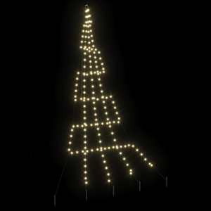 LED vánoční stromeček se zemními hroty Teplá bílá 306 cm kov - obrázek 4