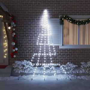LED vánoční stromeček se zemními hroty Studená bílá 306 cm kov - obrázek 3