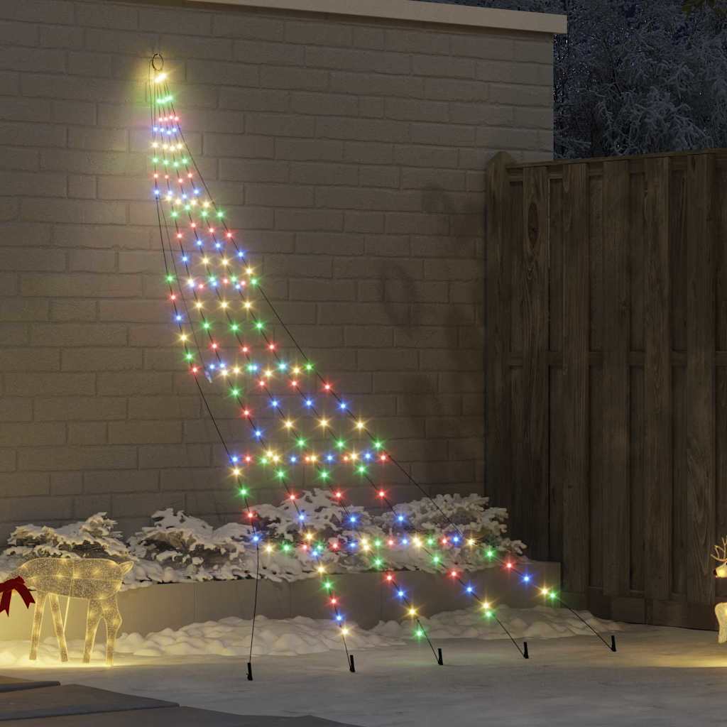 Arbre de Noël LED avec 168 LED Multicolore 306 cm Métal