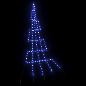 LED vánoční stromeček se zemními hroty Modrá 306 cm kov - obrázek 4
