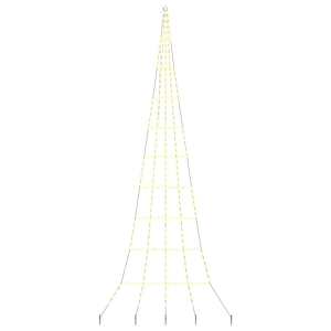 LED vánoční stromeček se zemními hroty Teplá bílá 511 cm kov - obrázek 2