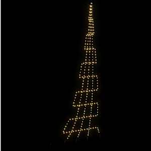 LED vánoční stromeček se zemními hroty Teplá bílá 511 cm kov - obrázek 6