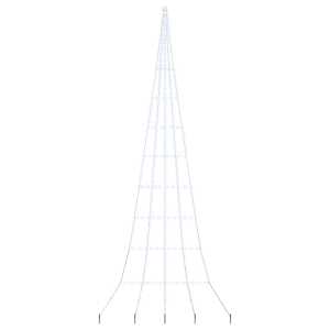LED vánoční stromeček se zemními hroty Studená bílá 511 cm kov - obrázek 2