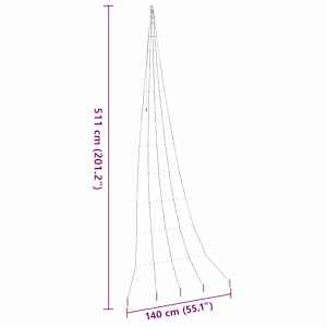 LED vánoční stromeček se zemními hroty Vícebarevný 511 cm kov - obrázek 10