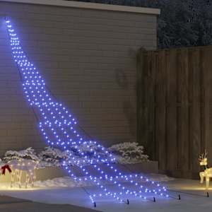 LED vánoční stromeček se zemními hroty Modrá 511 cm kov - obrázek 1