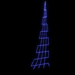 LED vánoční stromeček se zemními hroty Modrá 511 cm kov - obrázek 6