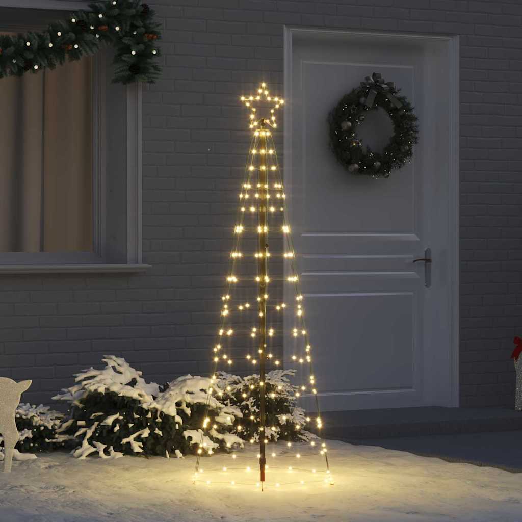 Arbre de Noël LED avec 390 LED Blanc chaud 250 cm Fer