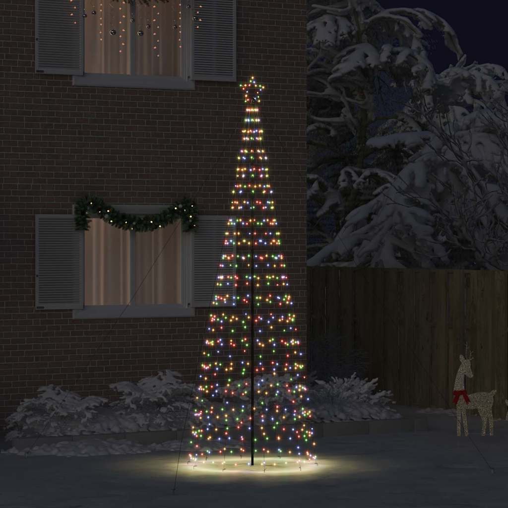 vidaXL Brad de Crăciun LED cu 800 LED Multicolour 400 cm Fier