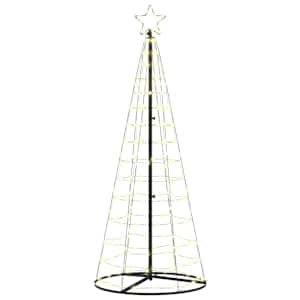 vidaXL LED j&otilde;ulupuu Soe valge 250 cm Raud