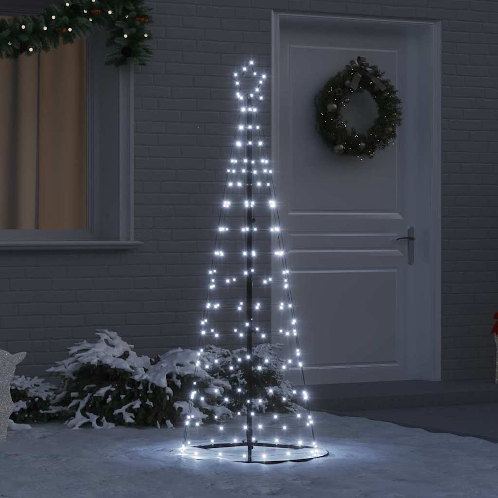 vidaXL Brad de Crăciun LED cu 390 LED cu suport Alb rece 250 cm Fier