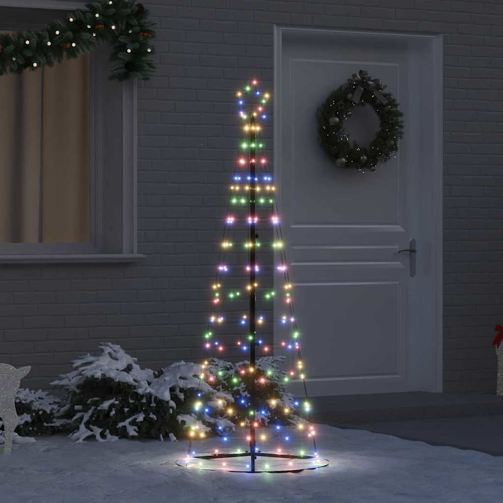 Arbre de Noël LED avec 390 LED Multicolore 250 cm Fer