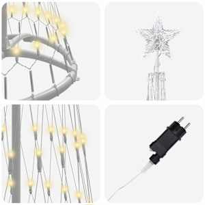 LED vánoční strom s stojanem Teplá bílá 51 x 51 x 190 cm kov - obrázek 6