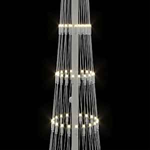 LED vánoční strom s stojanem Teplá bílá 51 x 51 x 190 cm kov - obrázek 7