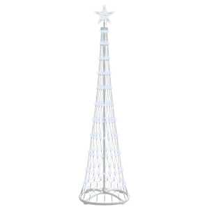 vidaXL LED j&otilde;ulupuu K&uuml;lm valge 190 cm Metall