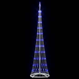 LED vánoční strom s 230 LED diodami Modrá 51 x 51 x 190 cm kov - obrázek 5