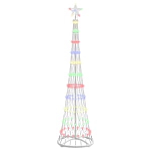 LED vánoční strom s stojanem Vícebarevný 51 x 51 x 190 cm kov - obrázek 2