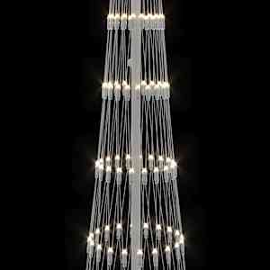 LED vánoční strom s stojanem Teplá bílá 70 x 70 x 250 cm kov - obrázek 7
